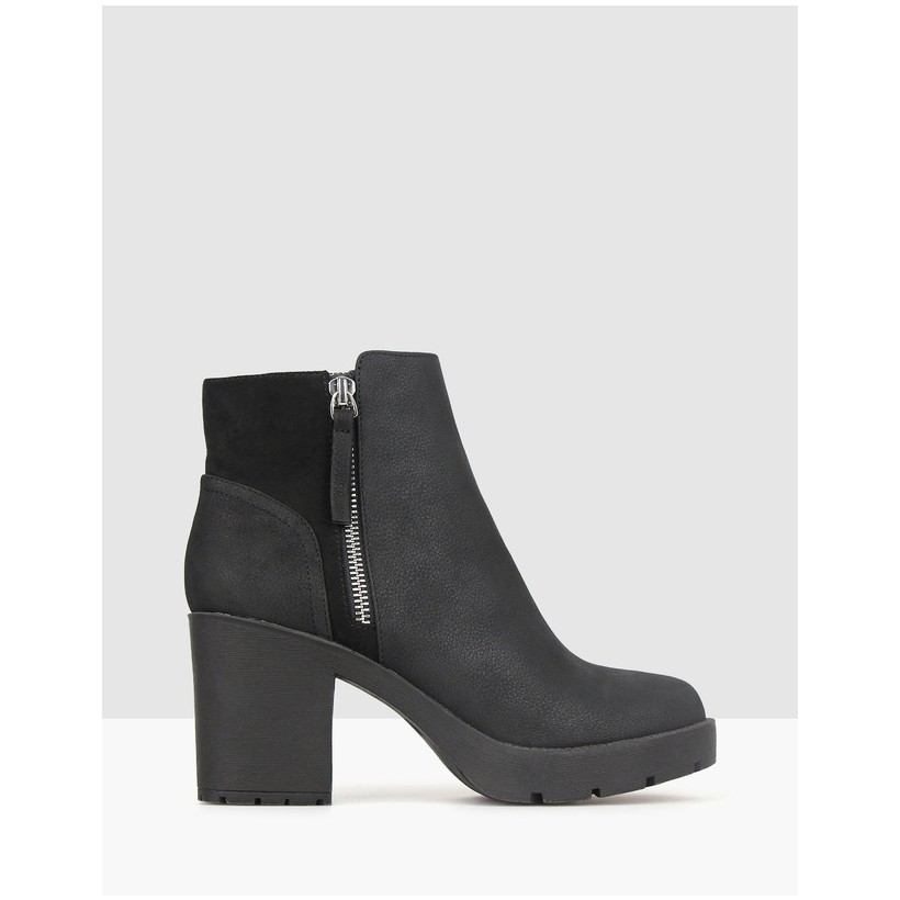 Vox Chunky Ankle Boots Black by Betts