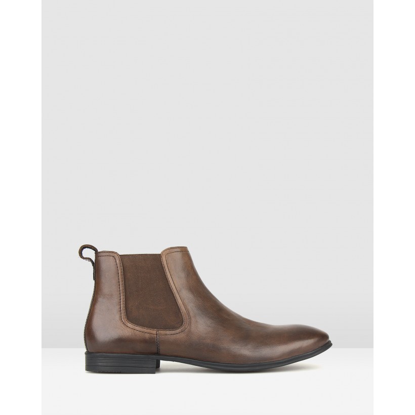 West Leather Chelsea Boots Brown by Airflex