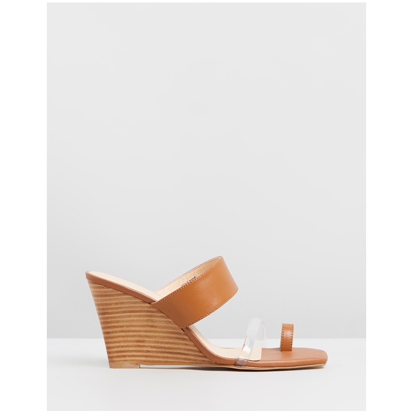 Whitley Wedges Light Tan Leather by Atmos&Here
