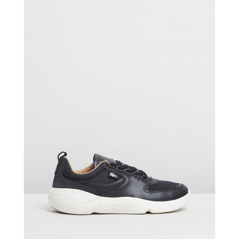 Wildcard 319 2 Sneakers - Women's Black & Off-White by Lacoste
