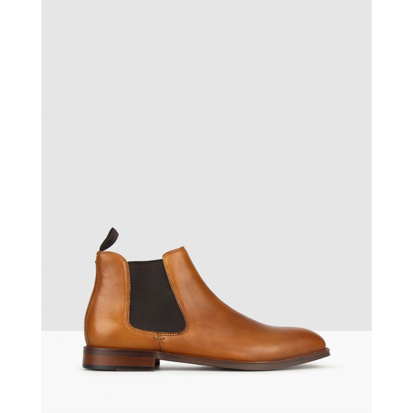 Wildfire Leather Chelsea Boots Whiskey by Betts