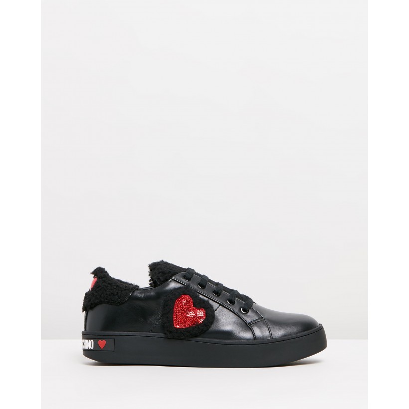 Woolen Sneakers Black by Love Moschino