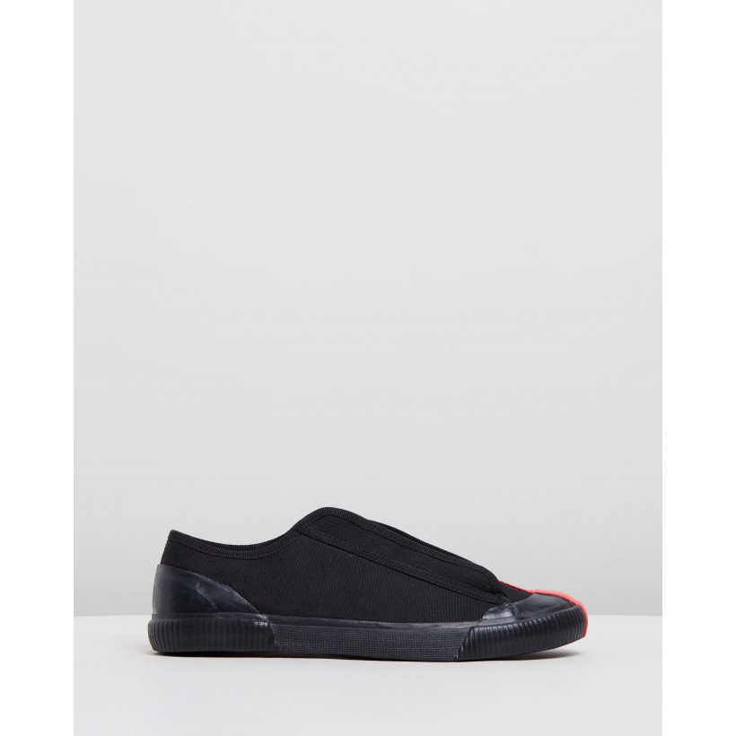 X Craig Green Sneakers Black Canvas by Grenson