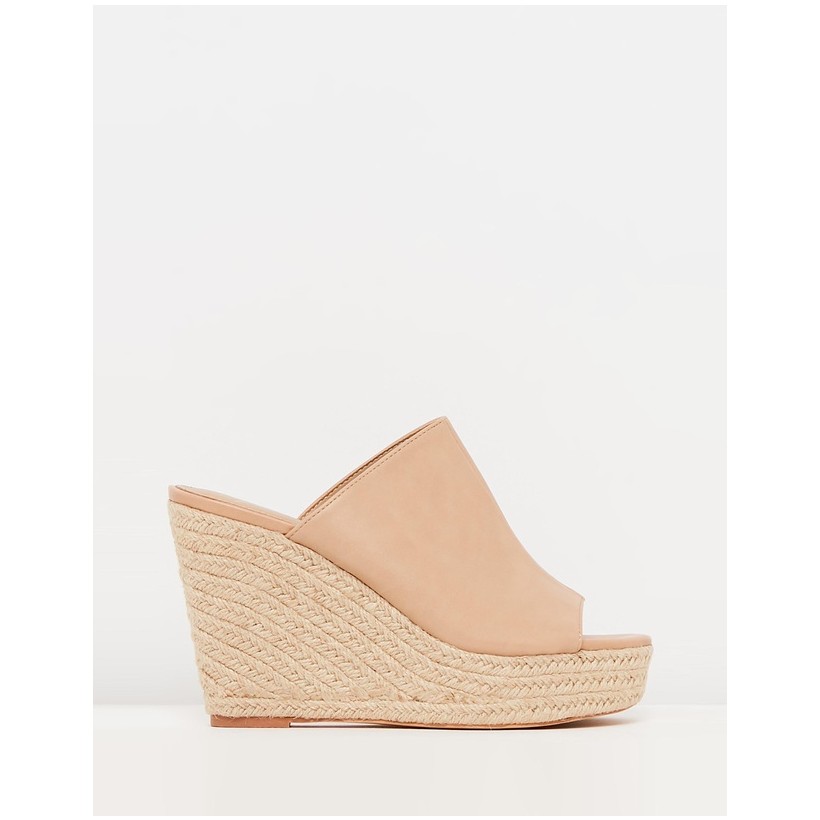 Zelma Mule Wedges Nude Smooth by Spurr