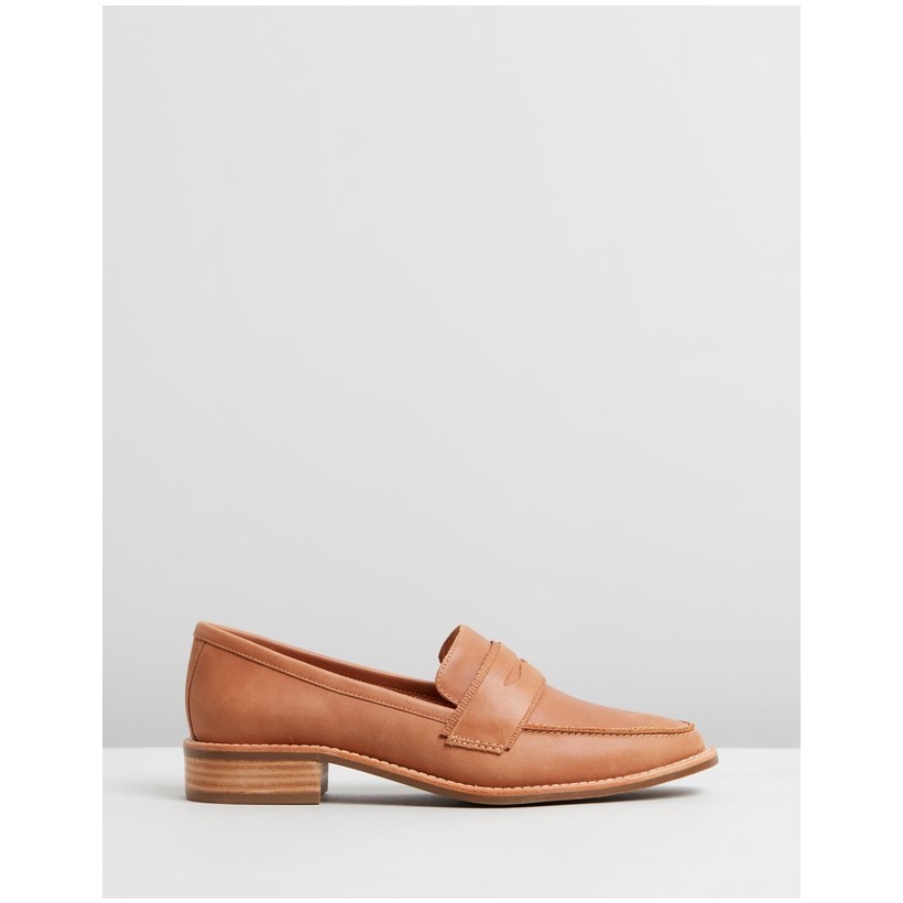 Zoey Loafers Choc Leather by Jo Mercer