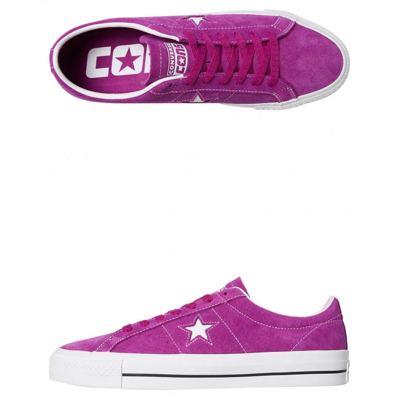 Mens One Star Pro Suede Shoe Icon Violet