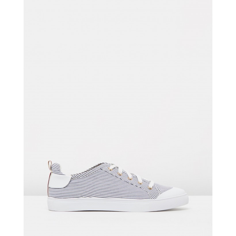 Lace Me Up Stripe Sneakers Stripe by Jaggar The Label