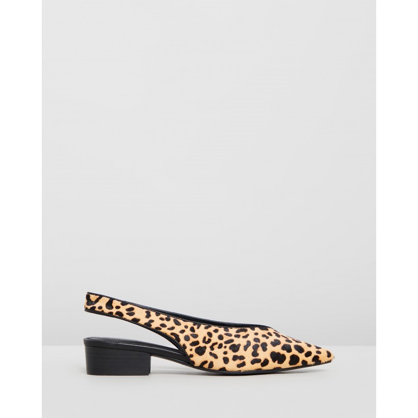 Zara Dress Flats Leopard Leather by Jo Mercer