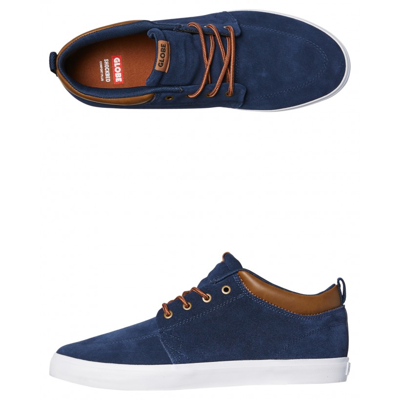 Gs Chukka Suede Shoe Navy Suede By GLOBE
