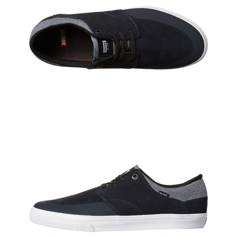 Chase Suede Shoe Navy White By GLOBE