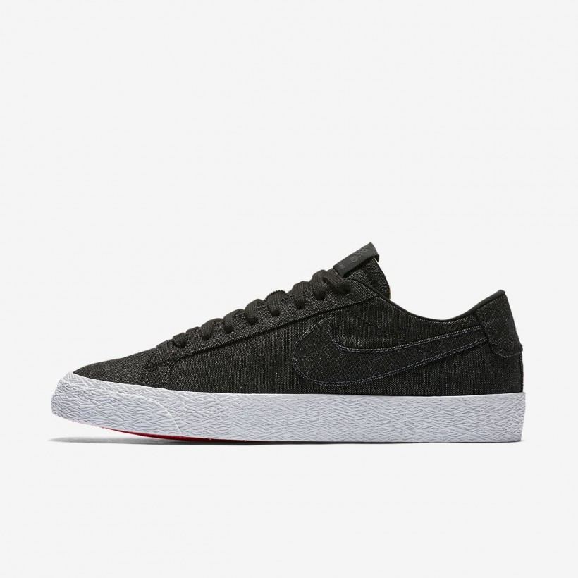 Black/Anthracite/Black - Nike SB Zoom Blazer Low Canvas Deconstructed