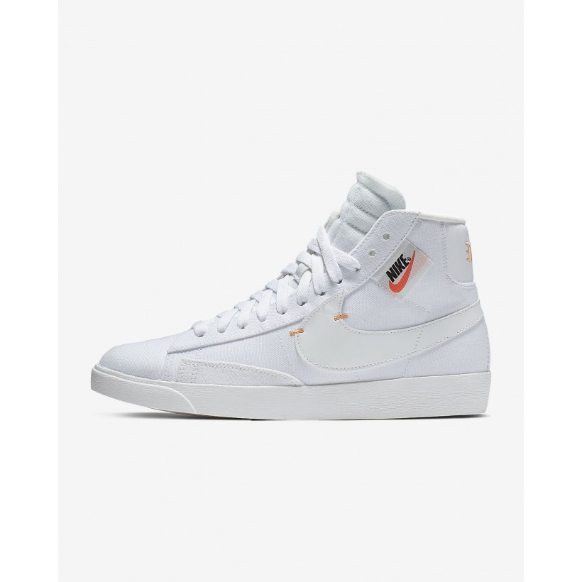 White/SummitWhite/FuelOrange/PlatinumTint - Nike Blazer Mid Rebel