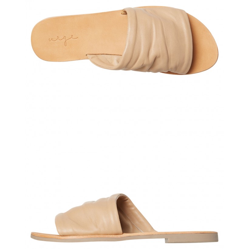 Thea Leather Slide Nude By URGE