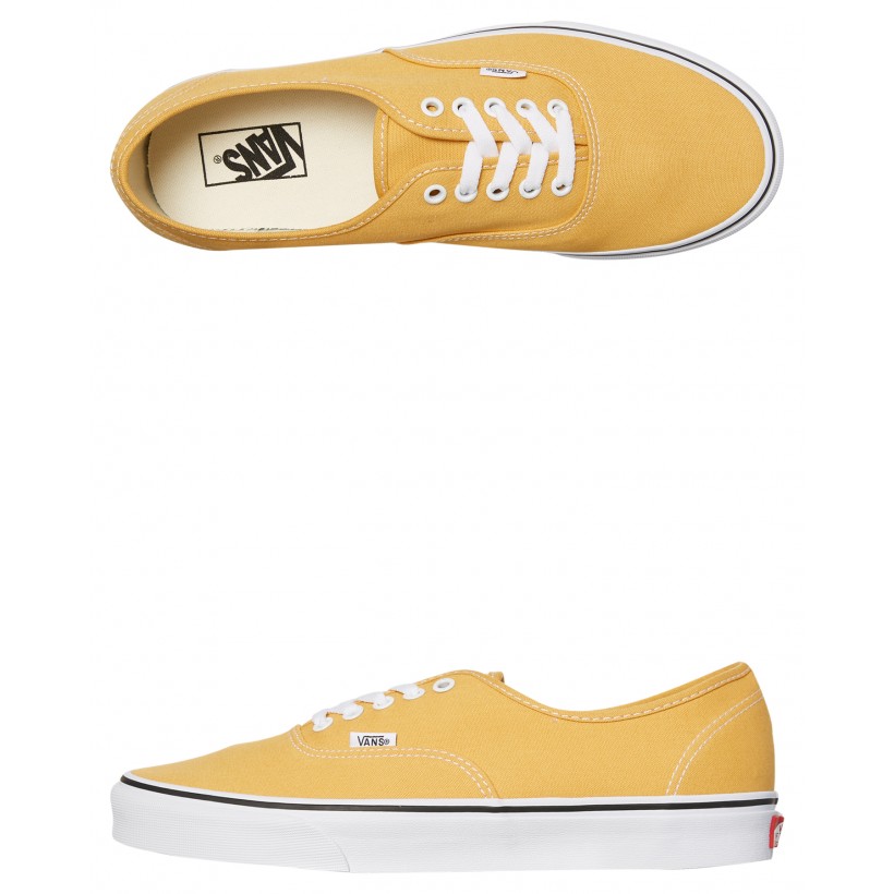 Mens Authentic Shoe Ochre White By VANS