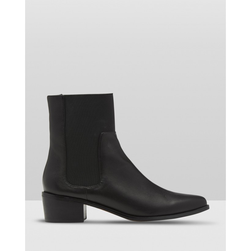 Audrey Leather Boot Black by Oxford