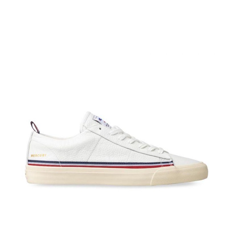 Mens Mercury Low Leather White