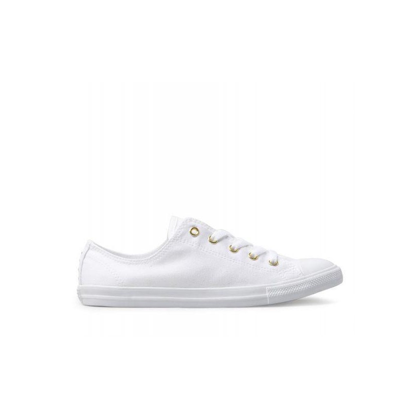 Womens Chuck Taylor All Star Dainty OX White/White/Gold