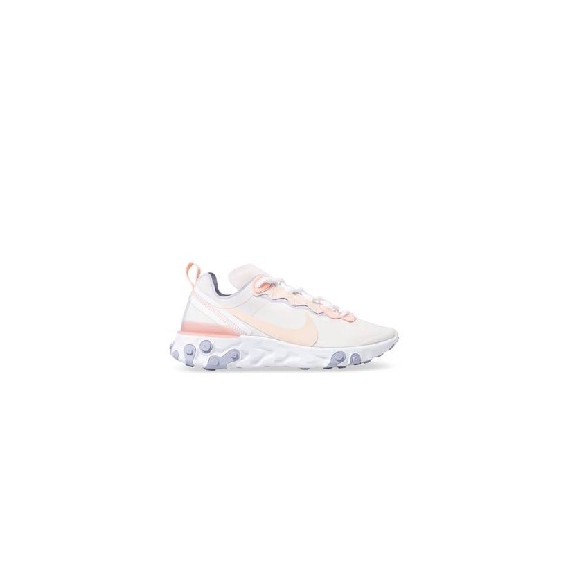 Womens React Element 55 Pale Pink/Washed Coral-Oxygen Purple