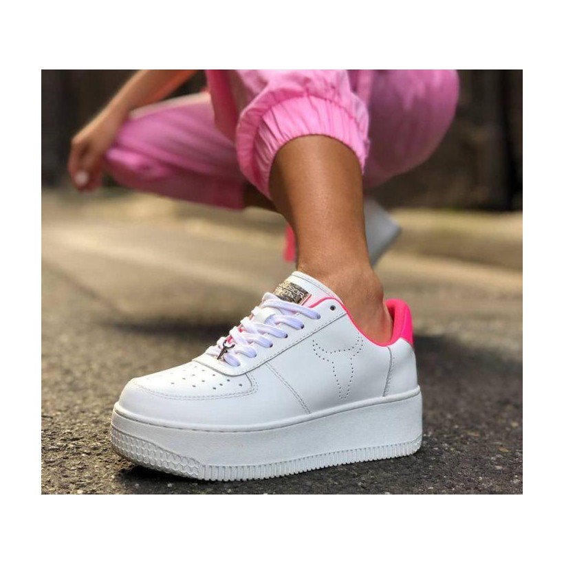 Womens Rich White/Pink