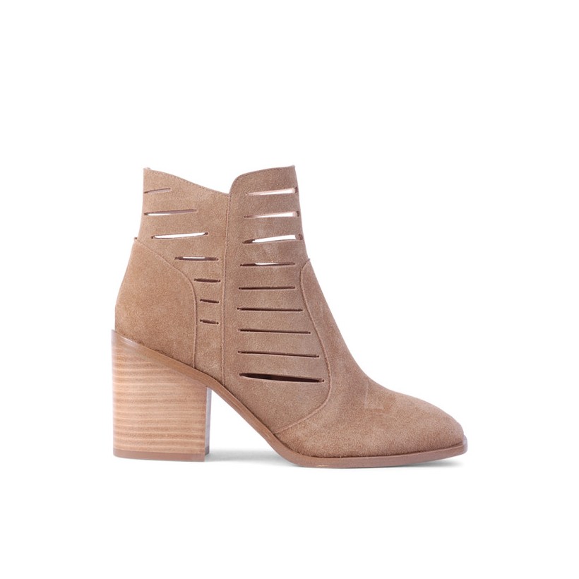 Reaghan - Taupe Cow Suede by Siren Shoes
