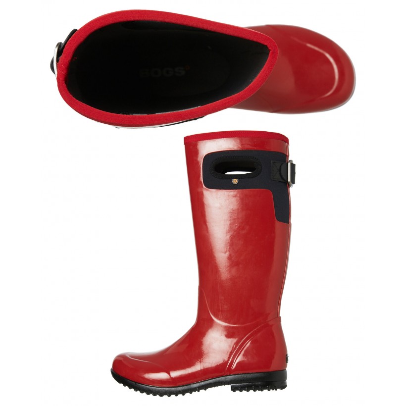 Womens Tacoma Solid Tall Boot Red