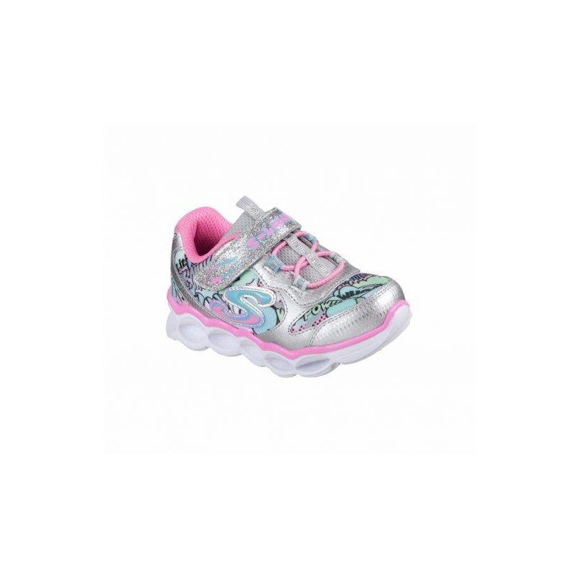 Girls' S Lights: Lumi-Luxe - Silver Multi All Kids Shoes by Skechers