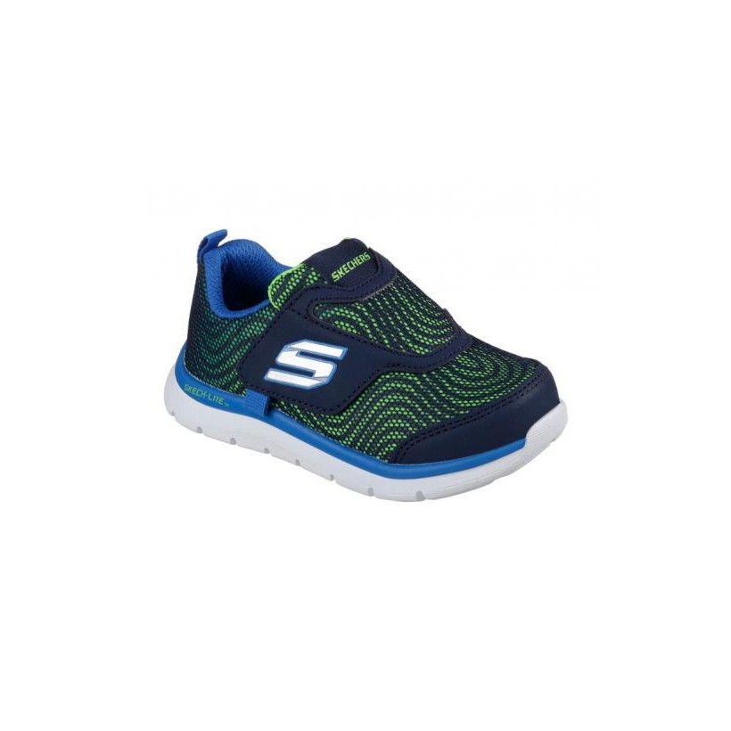 Navy/Lime - Infant Boys' Skech-Lite - Double Wave