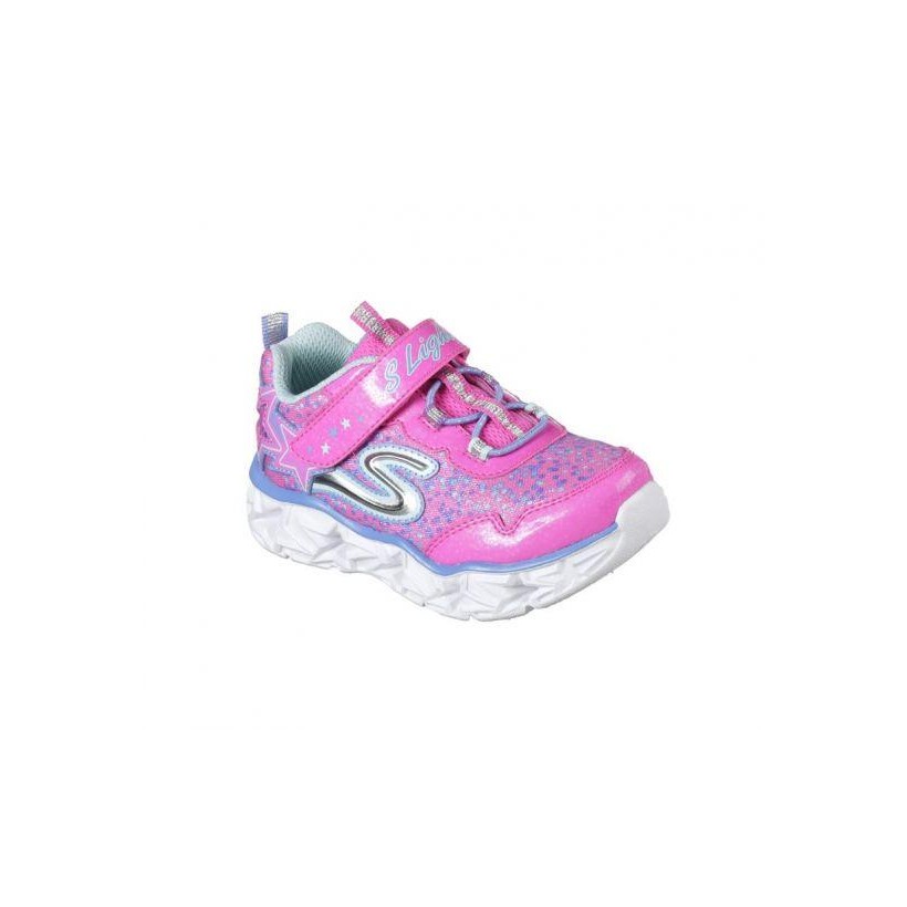 Infant Girls' S Lights: Galaxy Lights - Neon Pink/Multi All Kids Shoes by Skechers