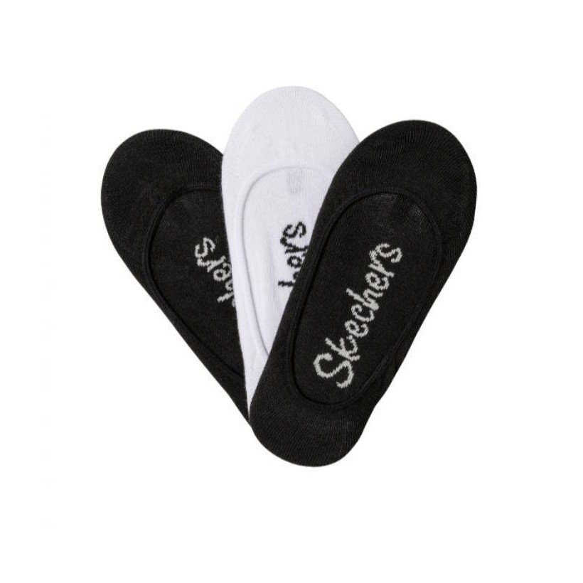 Black Black White - Women's 3 Pack Liner Socks