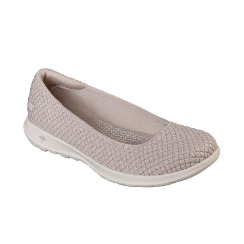 Taupe - Women's Skechers GOwalk Lite - Gemma