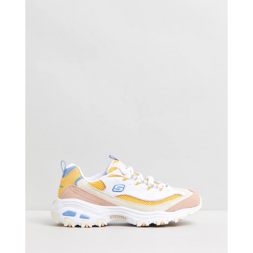 D'Lites - Second Chance White & Yellow by Skechers