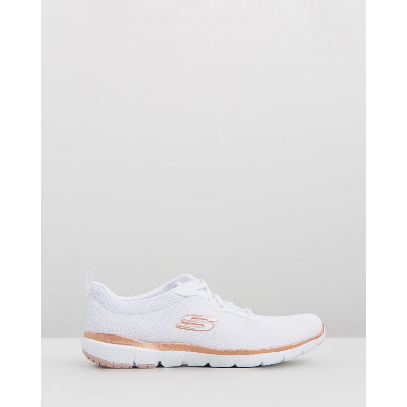 Flex Appeal 3.0 - First Insight - Women's White & Rose Gold by Skechers