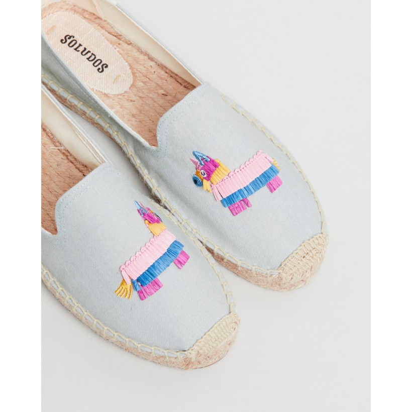 Pinata Smoking Slippers Chambray by Soludos