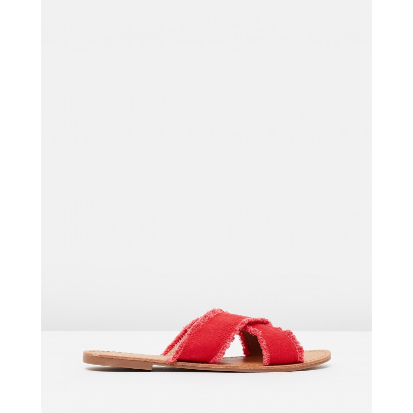 Taija Sandals Red Canvas by Spurr