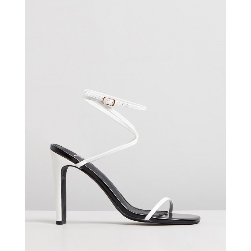 Jacqueline Heels White Patent by Spurr