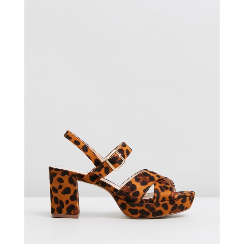 Cecil Heels Leopard Microsuede by Spurr