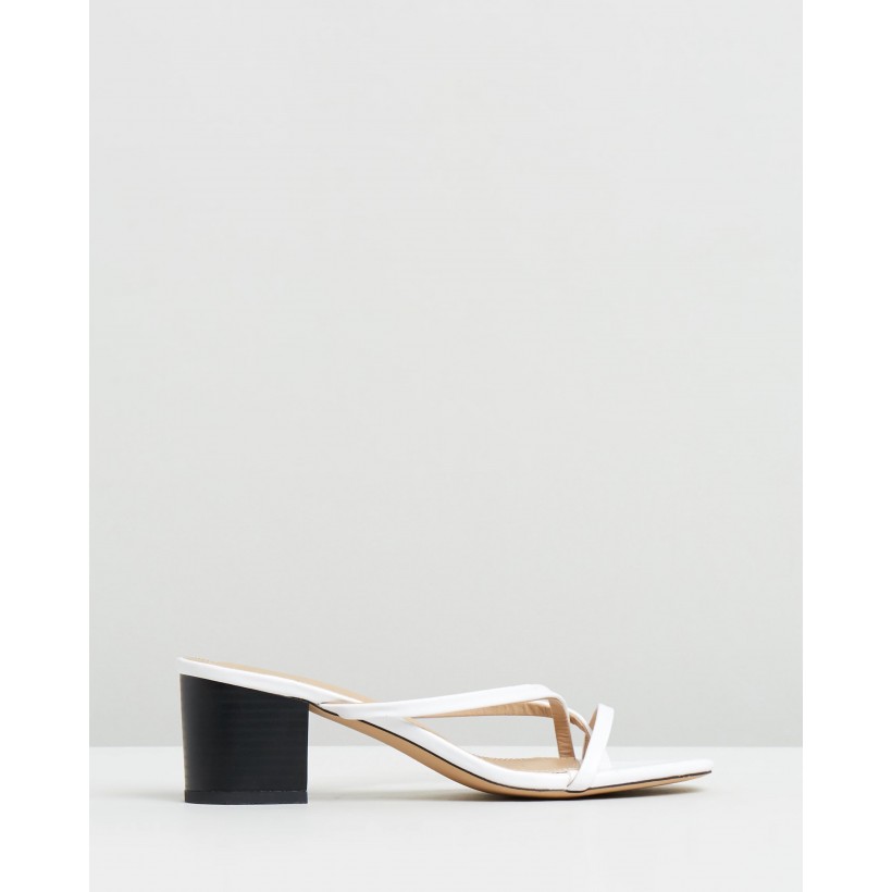 Leandre Heels White Smooth by Spurr