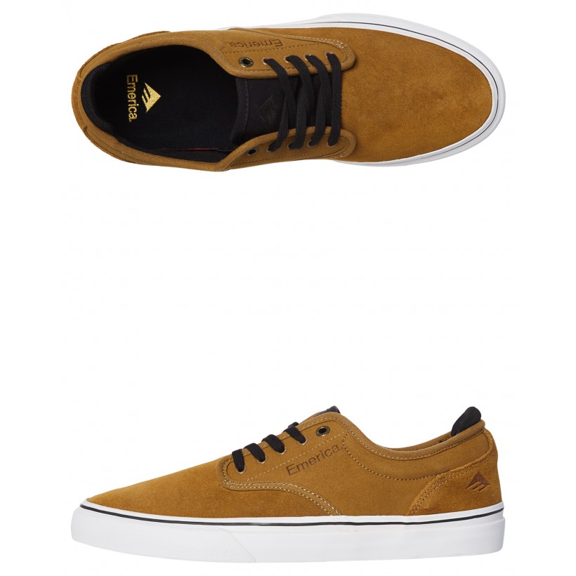 Wino G6 Suede Shoe Tan Black By EMERICA