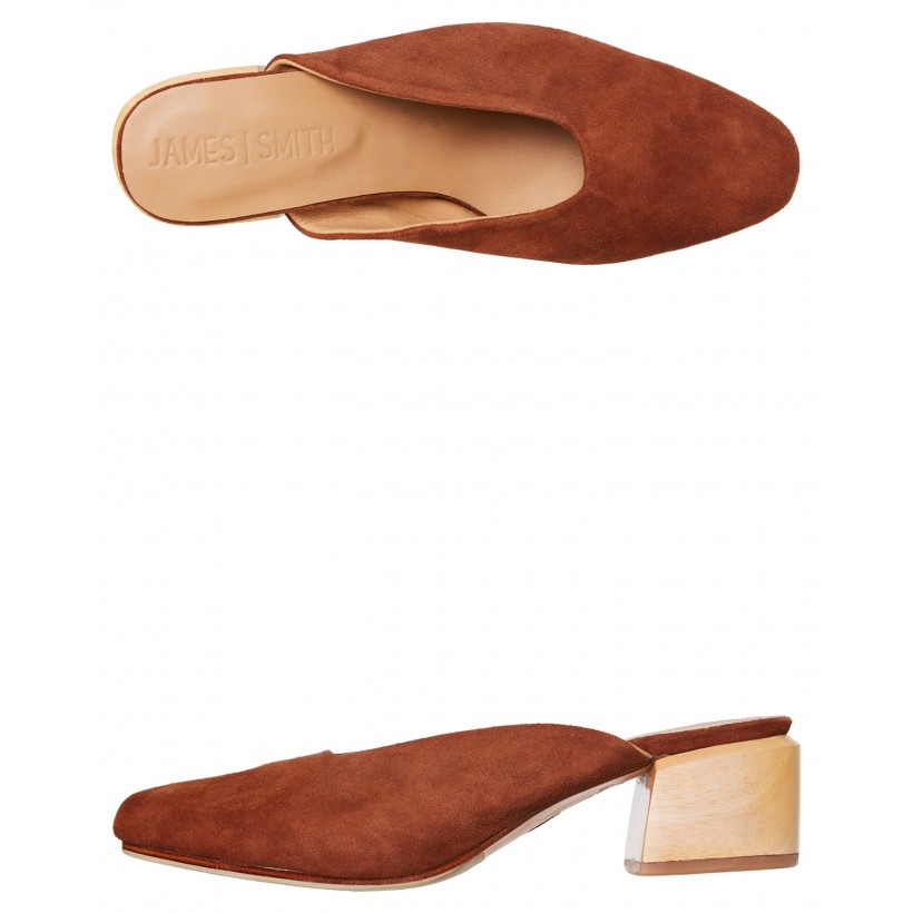 Womens Cafe Society Suede Mule Tan Suede