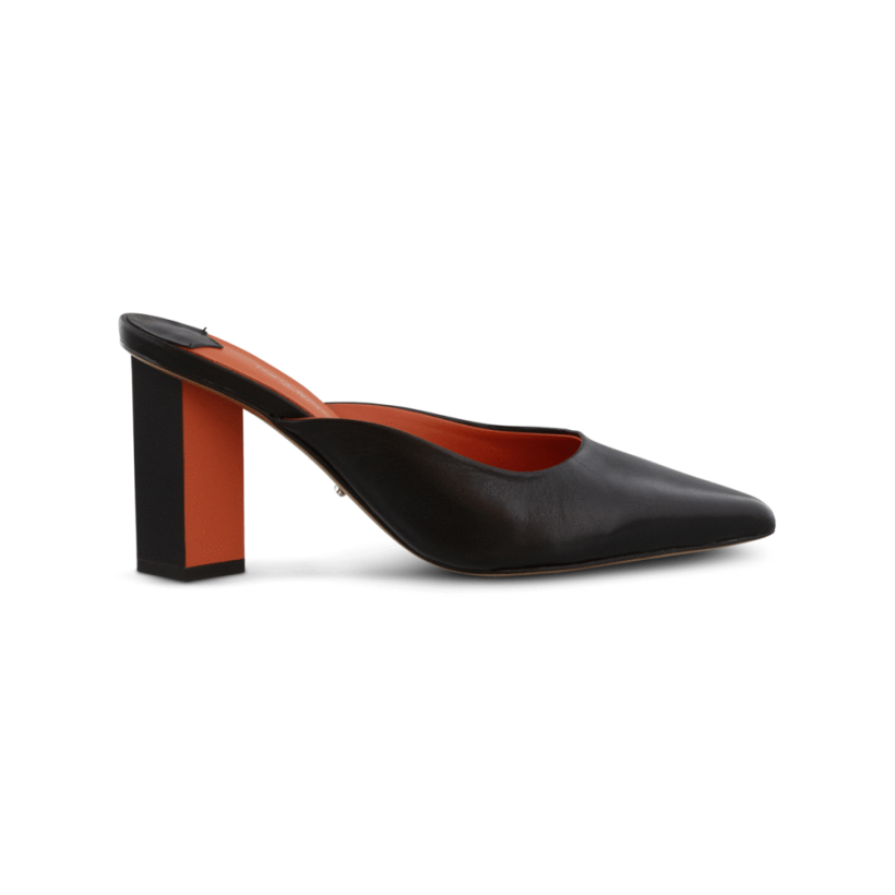 Electra Black Capretto/Orange Heels by Tony Bianco Shoes