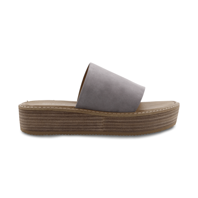 - - Elke Grey Kid Suede Sandals by Tony Bianco Shoes