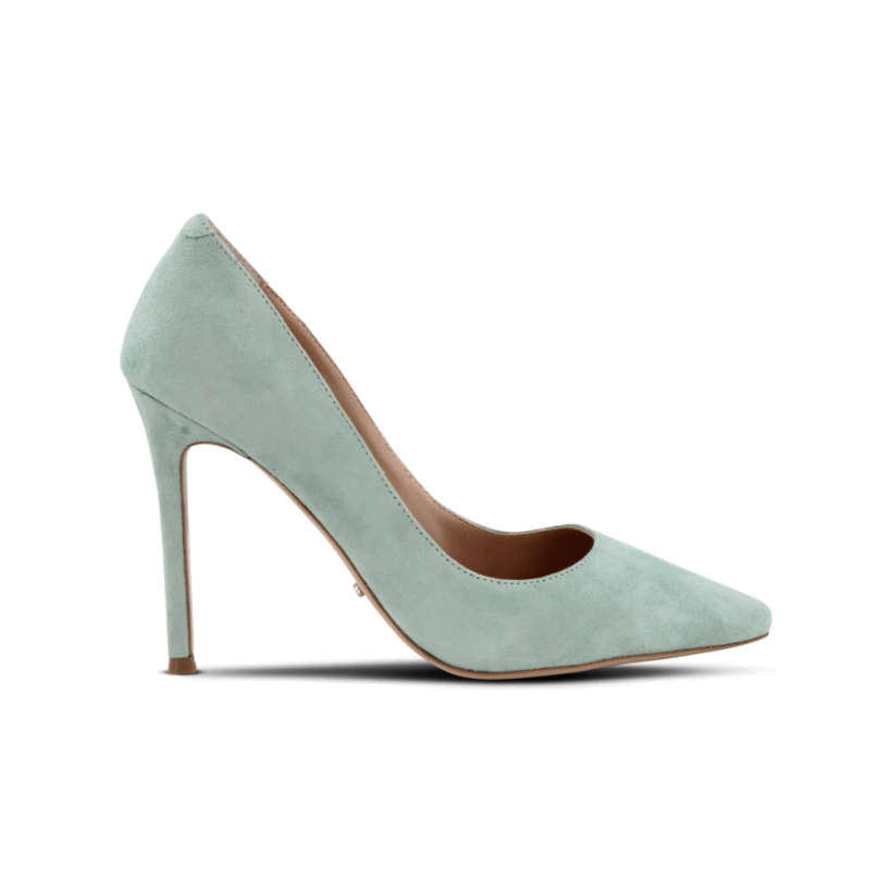 Lotus Mint Kid Suede Heels by Tony Bianco Shoes