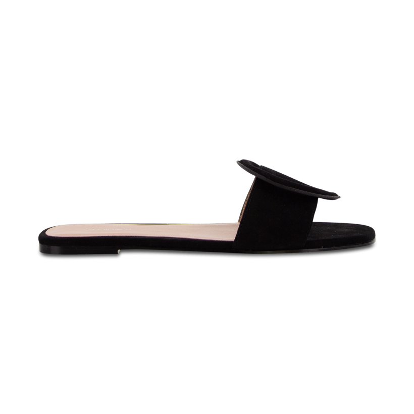 Black Kid Suede - Persia Black Kid Suede Flats by Tony Bianco Shoes