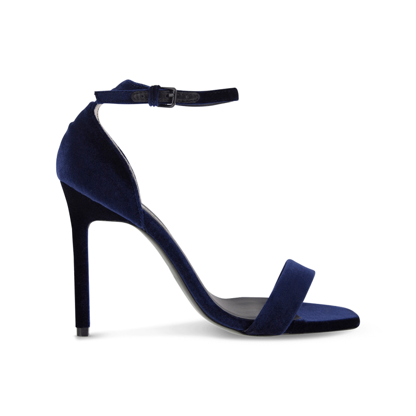 Navy Velvet - Sacha Navy Velvet Heels by Tony Bianco Shoes