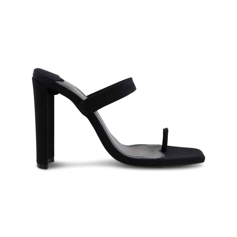 Black Lycra - Sierra Black Lycra Heels by Tony Bianco Shoes