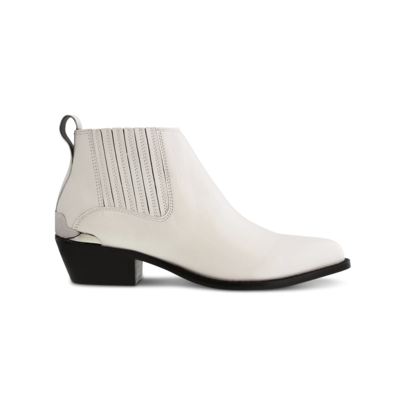 Wynston White Capretto Ankle Boots by Tony Bianco Shoes