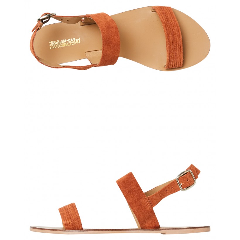 Womens Bula Suede Sandal Terracotta By JUST BECAUSE