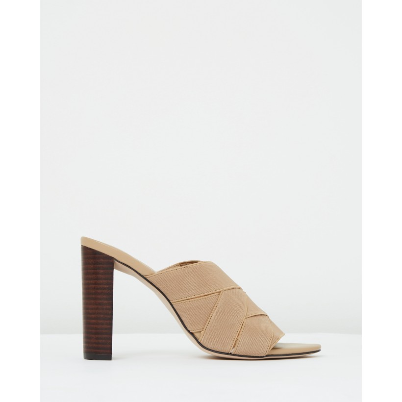 Bella Mule Tan Elastic by Mode Collective