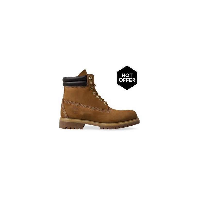 Wheat Nubuck - Men's 6-Inch Double Collar Boot Mens Shoes by Timberland