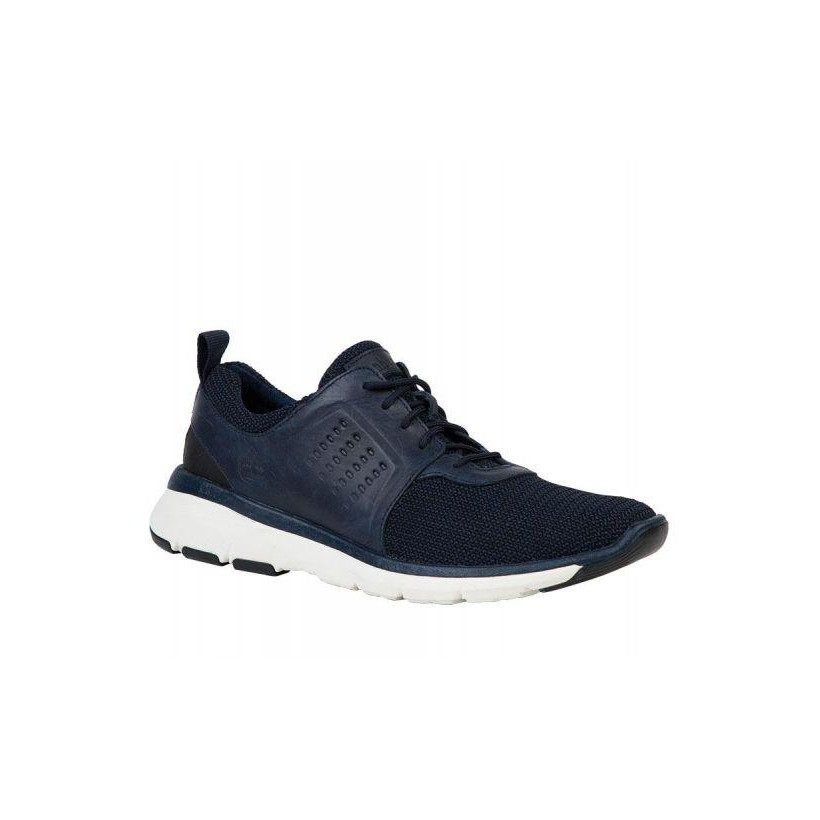 Navy Full Grain - Men's Altimeter Mixed Media Shoe Mens Sneakers Shoes by Timberland